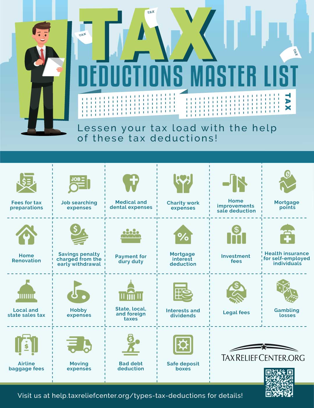 The Master List of All Types of Tax Deductions [INFOGRAPHIC]