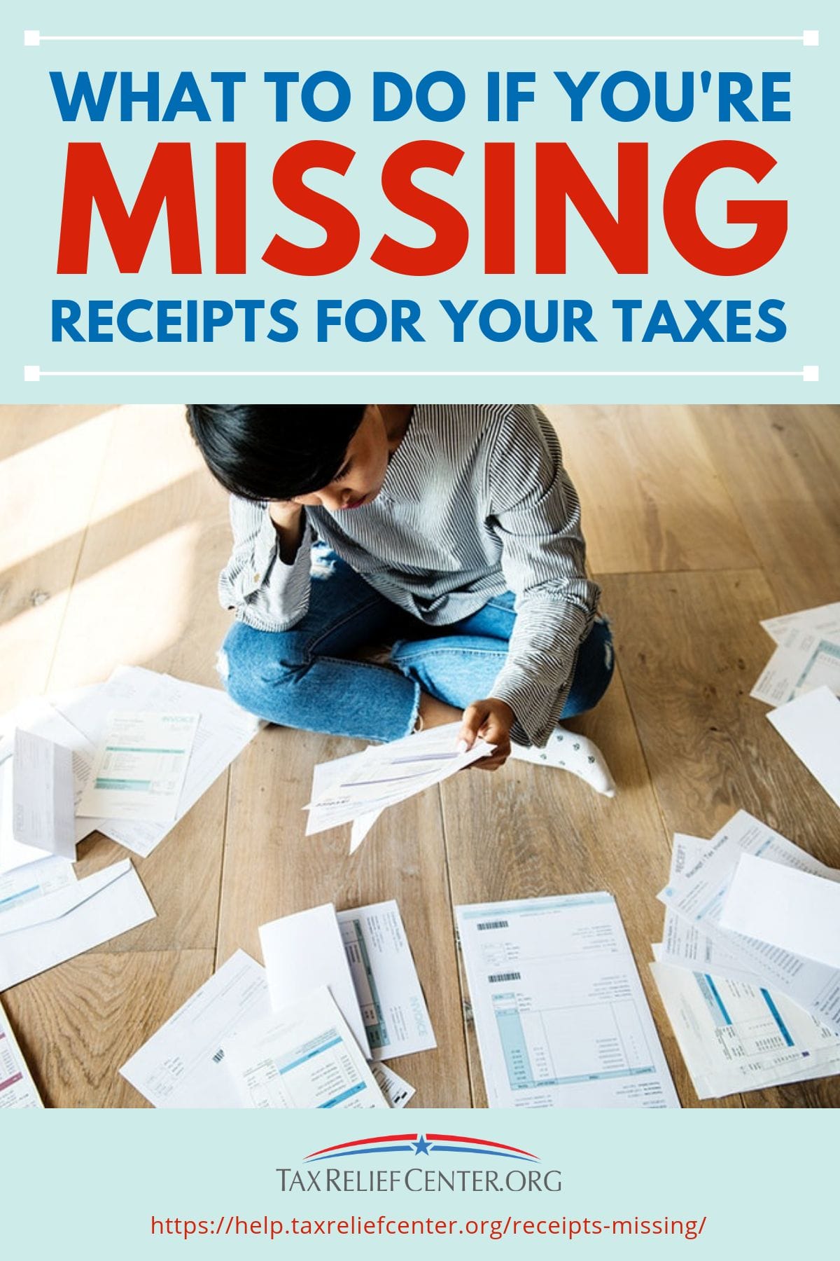 What To Do If You're Missing Receipts For Your Taxes https://help.taxreliefcenter.org/receipts-missing/