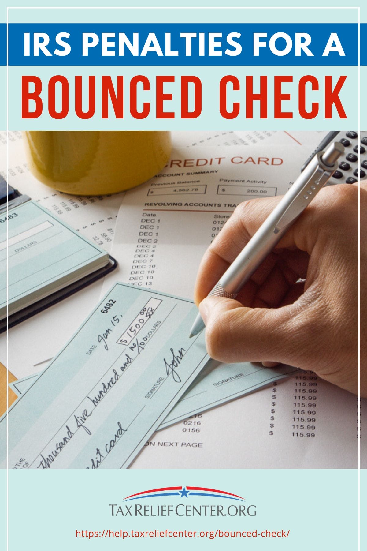 IRS Penalties For A Bounced Check https://help.taxreliefcenter.org/bounced-check/
